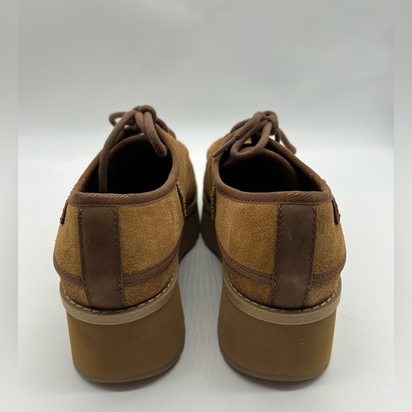 UGG Women’s Suede Platform Oxford Shoes – Chestnut Brown New Without Box - Picture 7 of 12